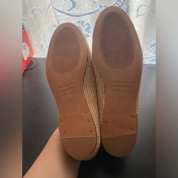 NWOB Carrie Forbes Atlas Slip on Woven Loafer Falts Size EU 37 - Picture 4 of 5